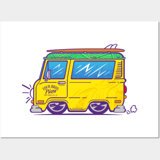 Four Bros Pizza Delivery Van Posters and Art